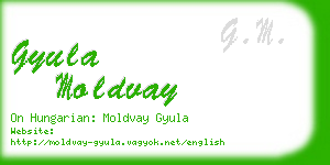 gyula moldvay business card